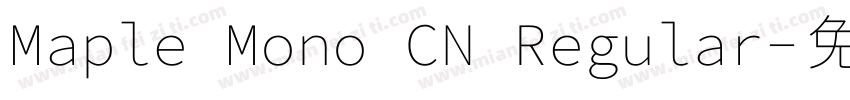 Maple Mono CN Regular字体转换
